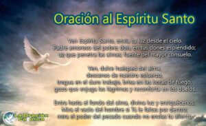 Oración Purificadora al Espíritu Santo Sanador