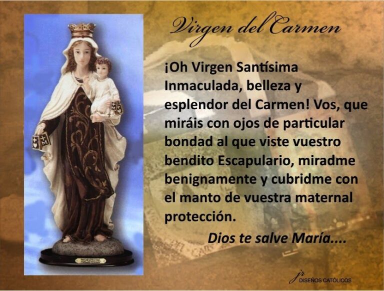 Oración a la Virgen del Carmen por los enfermos: Sanación y Fe