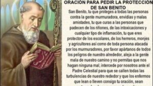 Oración para las malas vibras San Benito: Protección y Fe