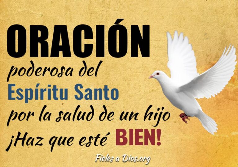 Oración al Espíritu Santo por la salud de un hijo