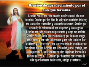 Oración de agradecimiento por el año que termina: ¡Gracias, Señor!