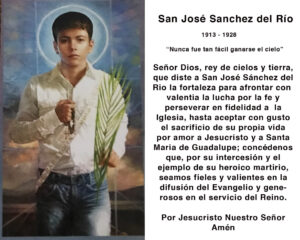 Oración a San José Sánchez del Río: Fe y Devoción